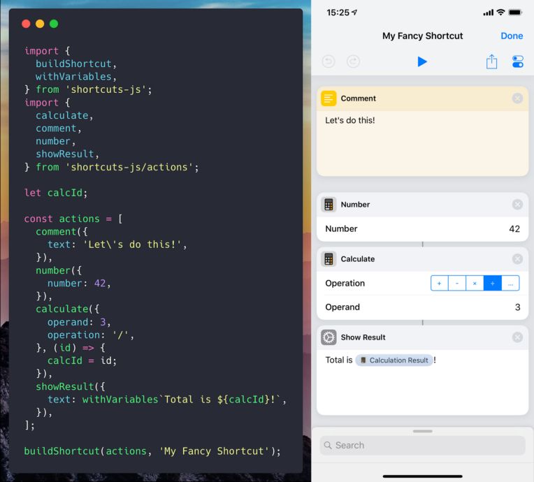 A simple Shortcuts JS example